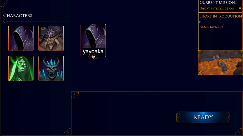 Choix des personnages